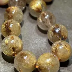⭐️高級品 タイガー タイチン ルチル ブレス 開運福徳宝珠⑤！極美 