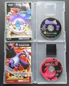 【ケース・説明書・メモリーカード付】ポケモンコロシアム・ポケモンXD　2本セット
