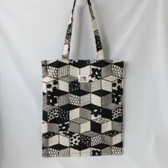 幾何学模様 コットントートバッグ★A4サイズ