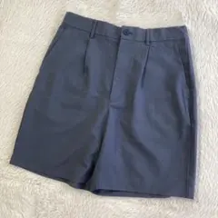 未使用に近い GU ジーユー ショートパンツ ショーツ ブルーグレー きれいめ