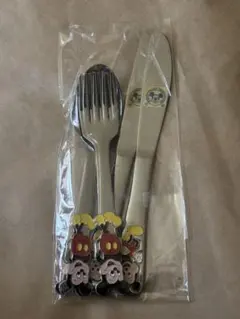 希少 レトロ ディズニー ミッキー カトラリーセット スプーン フォーク ナイフのサムネイル