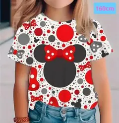 ドット柄ミニー　プリントTシャツ　ホワイト　サイズ160cm　新品未使用品