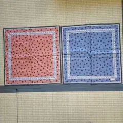 renoma 水玉模様 ハンカチ 2枚セット