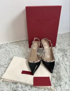 【美品】ヴァレンティノ アンクルストラップ　エナメル　パンプス　25cm