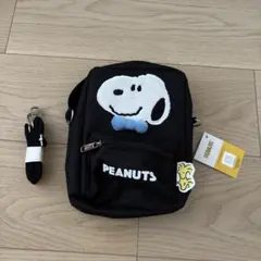 PEANUTS スヌーピー ショルダーバッグ 黒