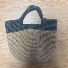 麻紐バッグ　ハンドメイド　手編み