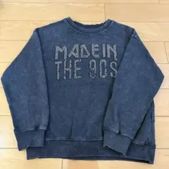 Zara ラインストーンテキスト　スウェット　130