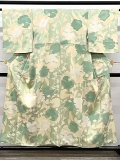 手染め 小紋 草花 紋意匠 ぼかし八掛 正絹 躾糸付き HKT102 - メルカリ
