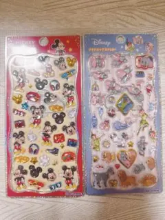 ミッキー＆ディズニーキャラクターシール2シートセット　プチドロップステッカー