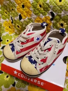 13.5㎝ 星条旗 USA スターズ&バーズ オールスター コンバース used