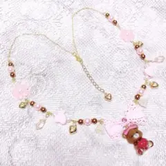 ♡Sweet Ribbon Bearネックレス♡ A ハンドメイド