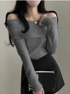 グレイル　オフショルニットトップス