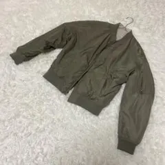 [アースミュージックエコロジー] ブルゾン カーキー ベージュ ボア M 美品