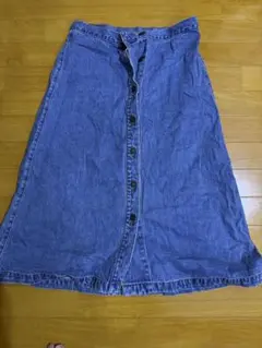 GU デニムスカート ボタンフロント