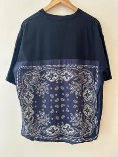 REMI RELIEF レミレリーフ バンダナTシャツ　クルーネック ネイビーのサムネイル