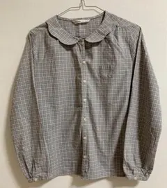 エヘカソポ　チェックブラウス