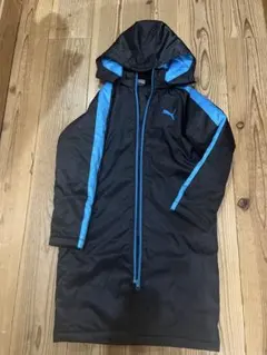PUMA ベンチコート ブラック/ブルー 140サイズ