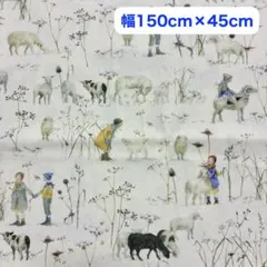 acufactumプリント生地 150cm×45cm【冬の牧場】綿100%