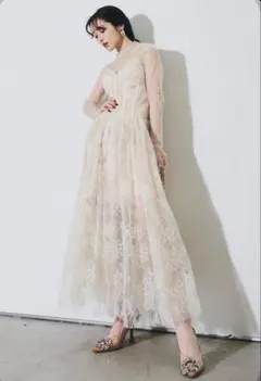 HUONG BOUTIQUE レ レースノースリーブマキシドレス Size M HUONG BOUTIQUE レ レースノースリーブマキシドレス Size M - メルカリ