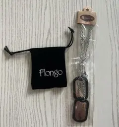 Flongo メンズ ネックレス ペンダント ドッグタグ