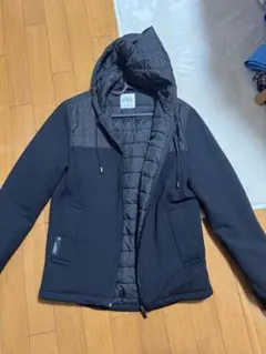 ZARA ブラック フード付きブルゾン ジャンパーEUR S