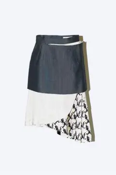 TOGA PULLA 【美品】異素材ミックス ラップフレアスカートのサムネイル