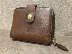 イルビゾンテ　ラウンドジップ　ファスナー　ダークブラウン