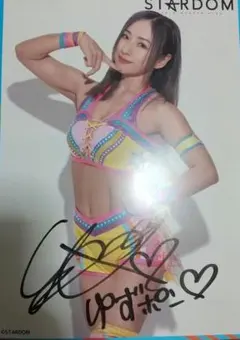 8/3お渡し会】スターダム STARDOM 姫ゆりあ 5☆ロゴ入りポートレート