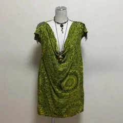 y2k ドレープ 総柄エスニックTシャツ エスニック ヒッピーのサムネイル