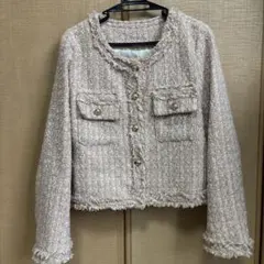 【DHOLIC】ピンクツイードジャケットのサムネイル