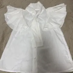 ボウタイダブルフリルスリーブブラウス［tu611］