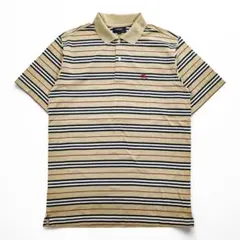BURBERRY LONDON ポロシャツ S ベージュ ボーダー ワンポイントのサムネイル
