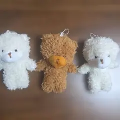くまちゃん ぬいぐるみ マスコット キーホルダー 3点セット