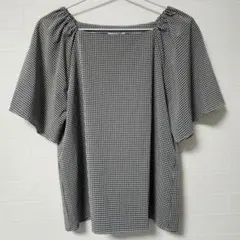 Honeys　ギンガムチェック 半袖ブラウス 未使用