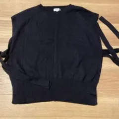 CHILLFARリボン付き黒ニットベストのサムネイル