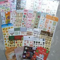 新品 100均シールたくさん 35点まとめ売り ちいかわ 食物 動物など色々