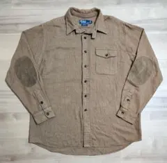 90s Ralph Lauren ネルシャツ エルボーパッチ チンスト付きのサムネイル