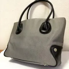 ♦︎美品♦︎濱野 HAMANOトートバッグ キャンバス 切替レザー 肩掛け 大容量