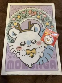 ちいかわ×セブンイレブン モモンガ クリアファイルと缶ミラーのセット
