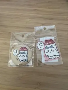 ちいかわ ハチワレ 乗れません 缶バッジ、ステッカー　2点セット