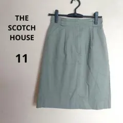 THE SCOTCH HOUSE オリーブグリーン系 タイトスカートのサムネイル