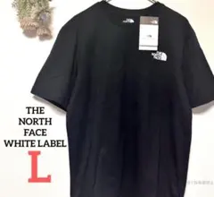 【新品】ノースフェイス ホワイトレーベル｜半袖Tシャツ｜ロゴ｜コットン｜黒《L》