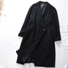 極美品！カシミア100％！高級ロングコート　丸襟　チェスターコート　マキシ丈