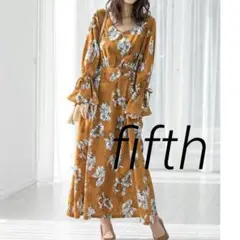 fifth フィフス レディース ロングワンピース 長袖 花柄 キレイめ