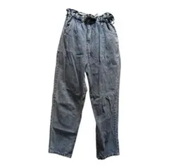 ライトブルーデニムパンツ ゴムウエスト