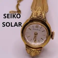 SEIKO solarレディセイコーソーラー　19Ｊ　ゴールド 手巻き時計