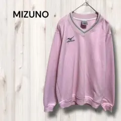 ミズノ トレーナー スウェット プルオーバー Vネック ロゴ スポーティー SS