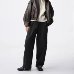 GU バレルレッグプルオンパンツ ブラック