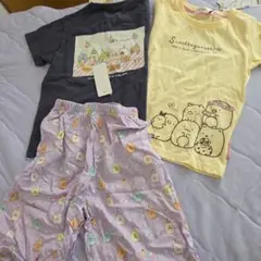 UNIQLO しまむらすみっコぐらしTシャツ リラコ 3点セット 120