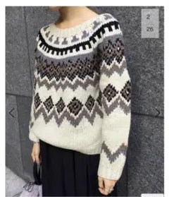 SLOBE IENA スローブイエナ　ハンドフェアアイルニット